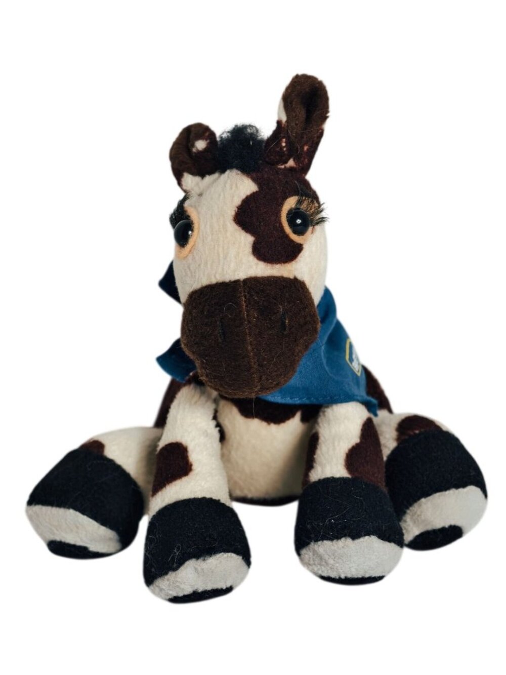 Vtg Breyer Animal Creations Plush Horse Blue Bandana Brown  White Spotted Collec